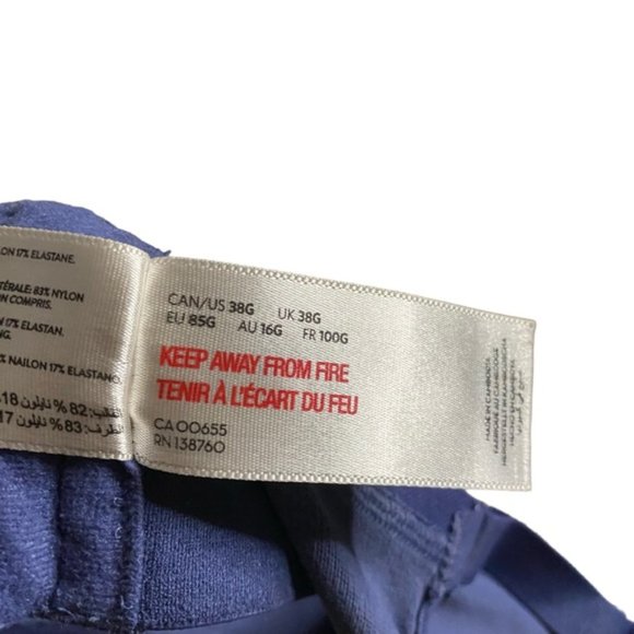 Deesse Lingerie Women's Blue Polka Dot Wireless Bra - Picture 7 of 7